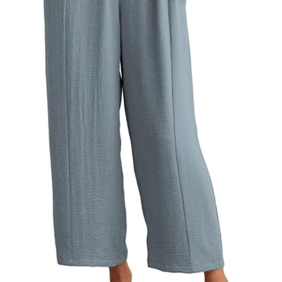 Pleated Tie Shoulder Bib Overalls - Picture 5 of 5